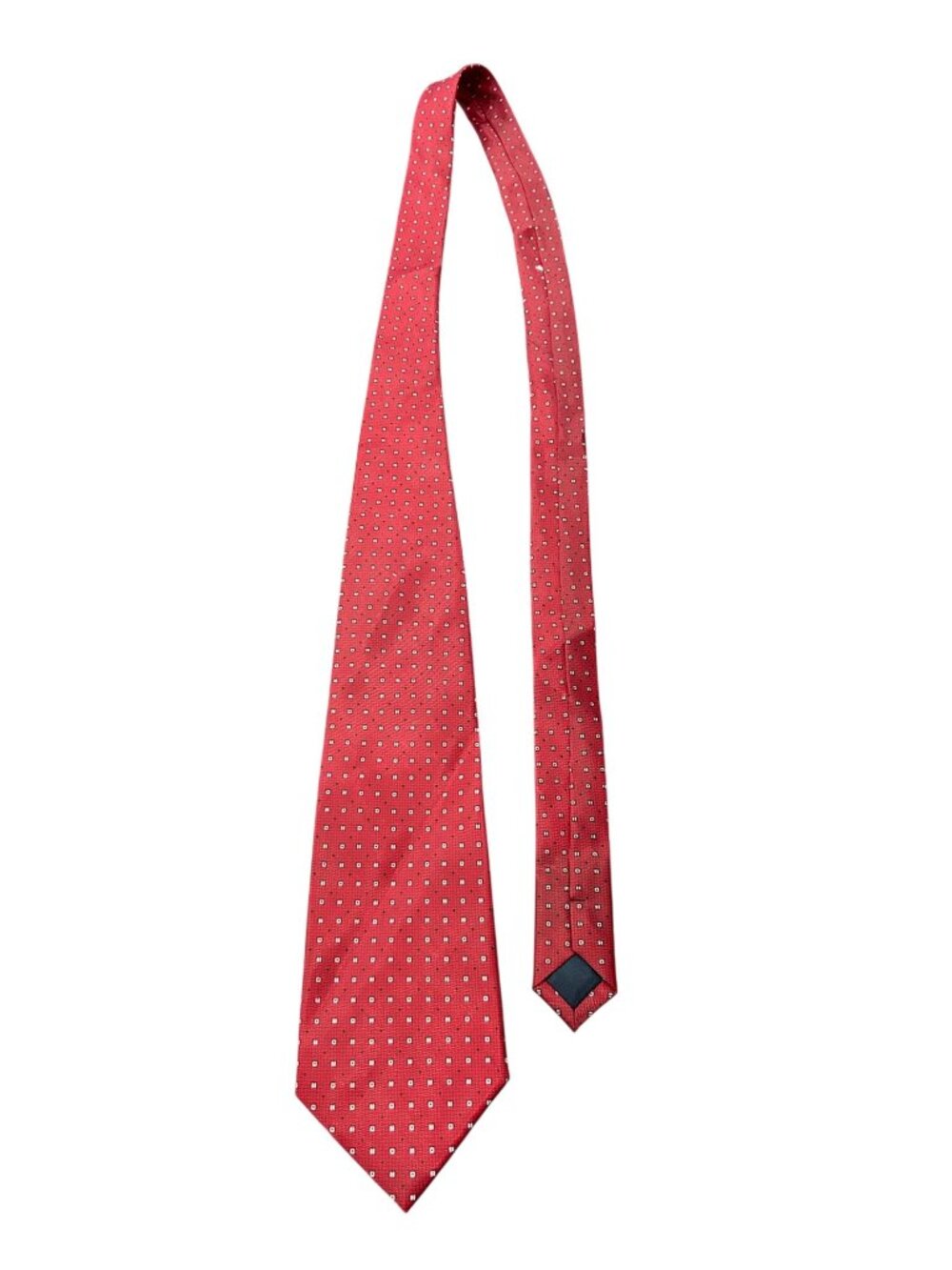 Milford Clan One Size Mens Tie Red Geometric Polyester Minimalist Timeless Style